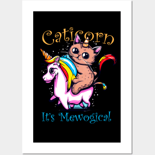 unicorn cat Posters and Art